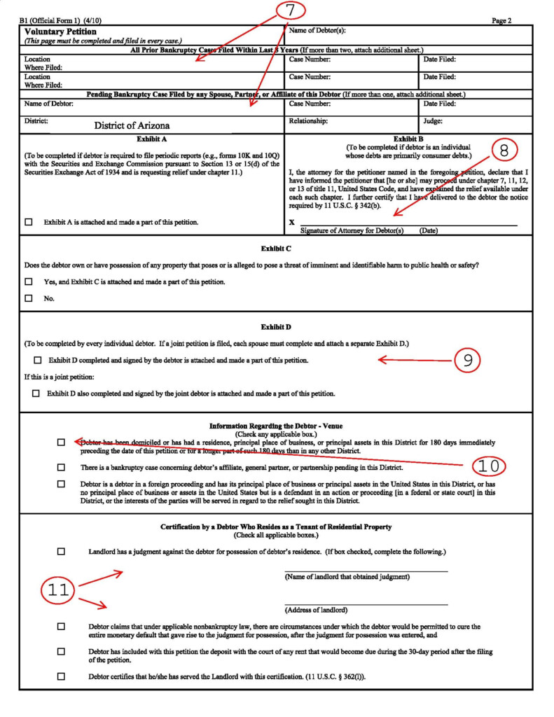 Chapter 7 Bankruptcy Forms Arizona Universal Network