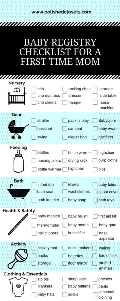  checklist babyitems registry first baby time moms 