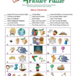 Christmas Carol Picture Puzzle Christmas Song Games