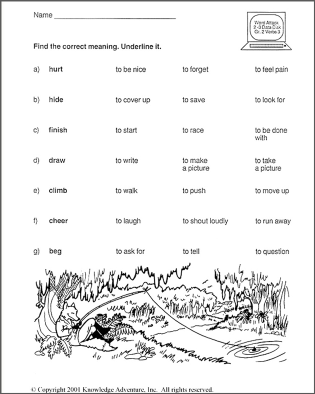 Christmas Language Arts Worksheets Fourth Grade