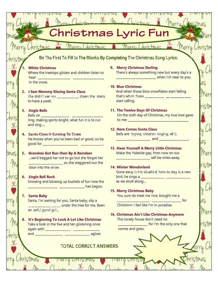 Christmas Song Game Christmas Music Game Christmas Carol 