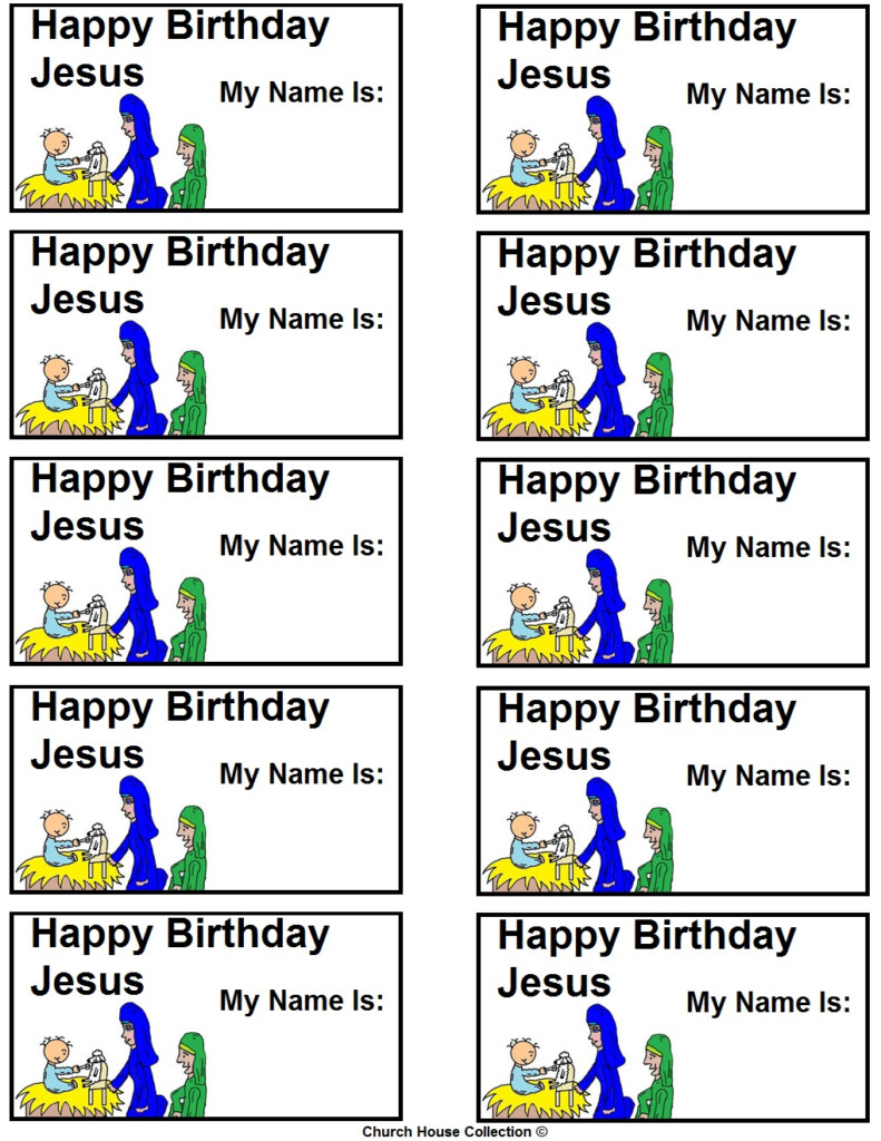 Church House Collection Blog Happy Birthday Jesus Name Tags