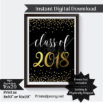 Class Of 2018 Printable Sign Graduation Sign Graduation