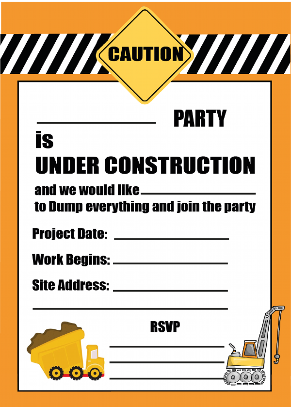 Construction Party For Kids Darwin s Party Website 
