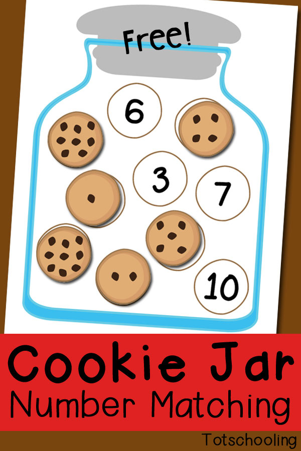 Cookie Jar Number Matching Free Printable Totschooling 