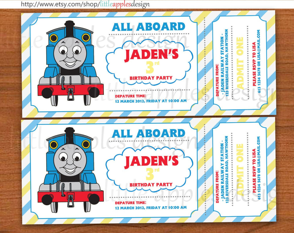 Cool Thomas And Friends Invitations Apples Design 