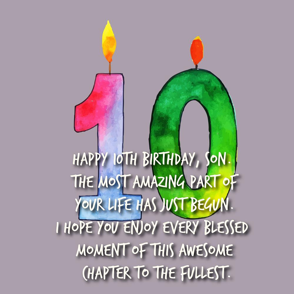 Cute Birthday Messages For 10 Years Old Top Happy 