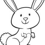 Cute Bunny Colouring Image