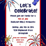 Cute Invitation Fourth Of July 4th Of July Party