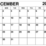December 2019 Calendar Printable Daily Monthly Weekly