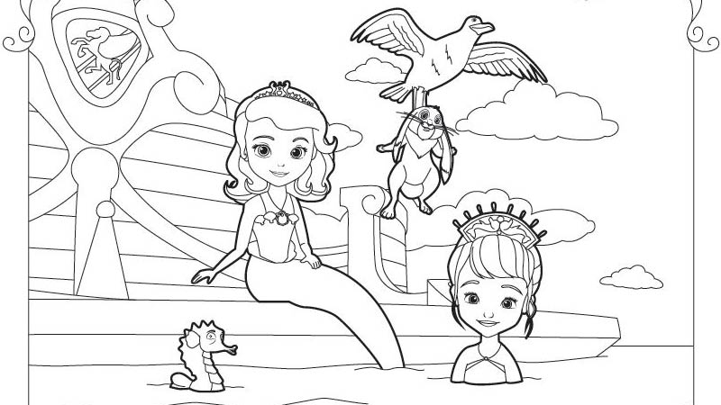 Disney Junior Coloring Pages Sofia The First Images 