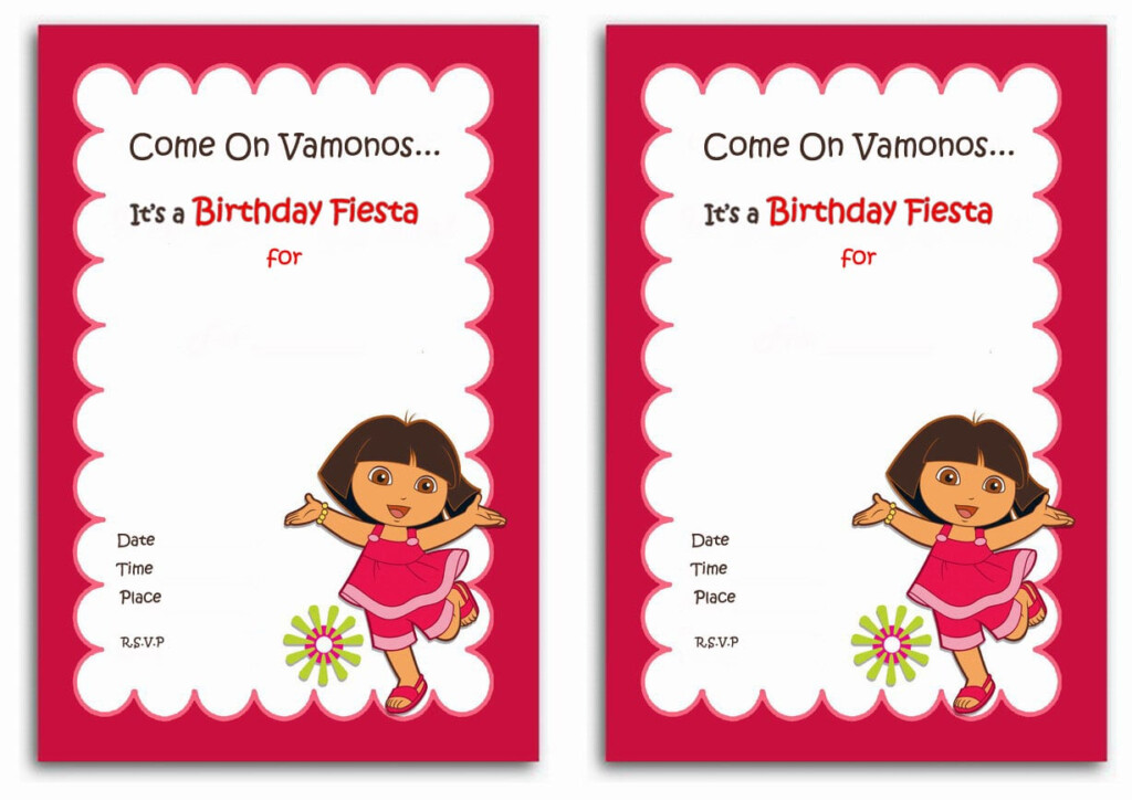 Dora The Explorer Party Invitation Printable
