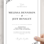 Download Printable Simple Vintage Wedding Invitation PDF