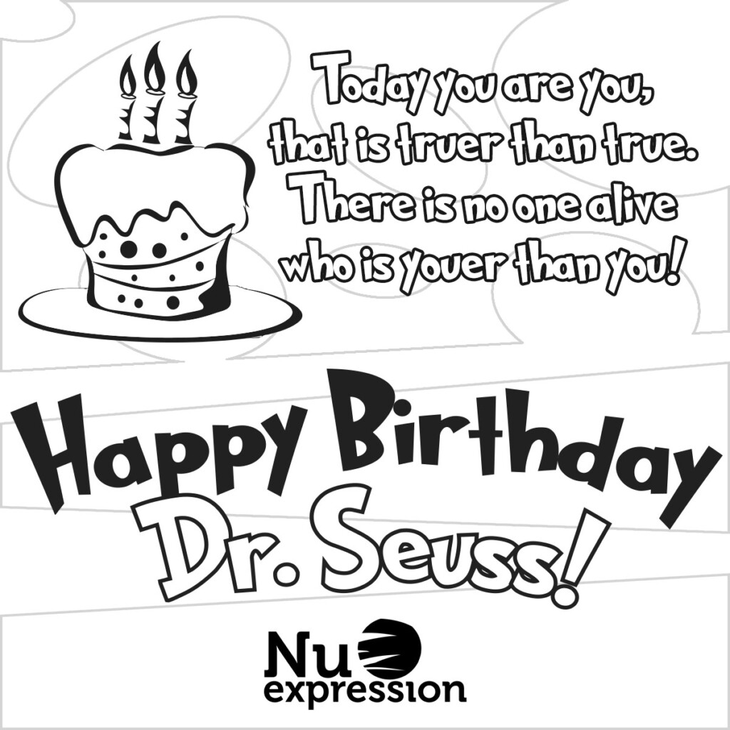 Dr Seuss Birthday Coloring Pages At GetColorings 
