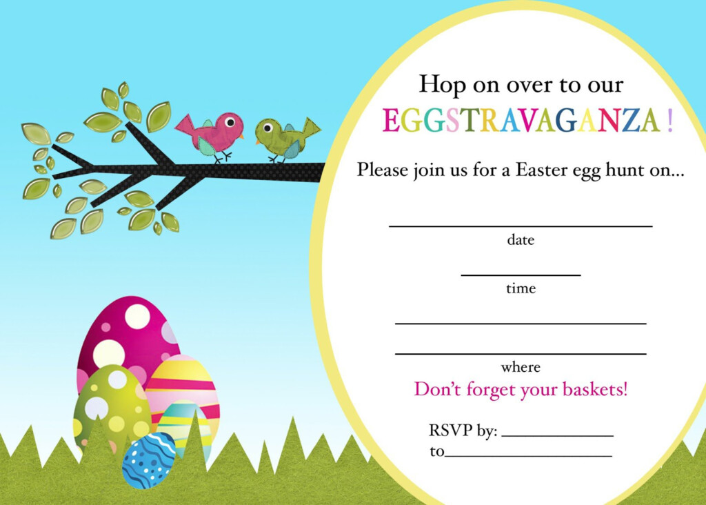 Easter Egg Hunt Invitations Printable