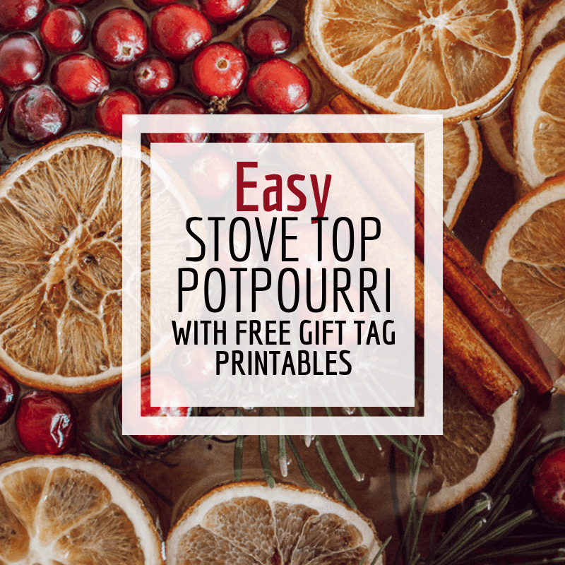 Easy To Make Stovetop Potpourri With Free Printable Gift 