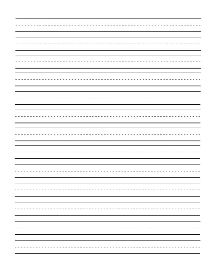 Elementary Lined Paper Printable Free