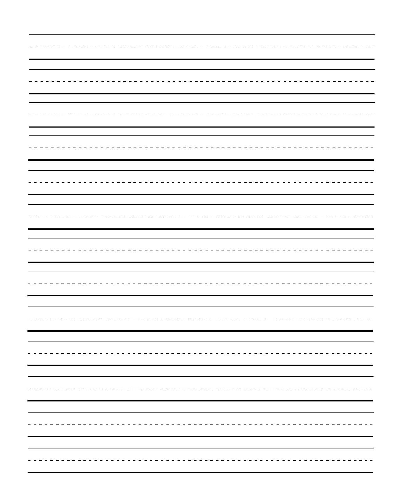 Elementary Lined Paper Printable Free Free Printable