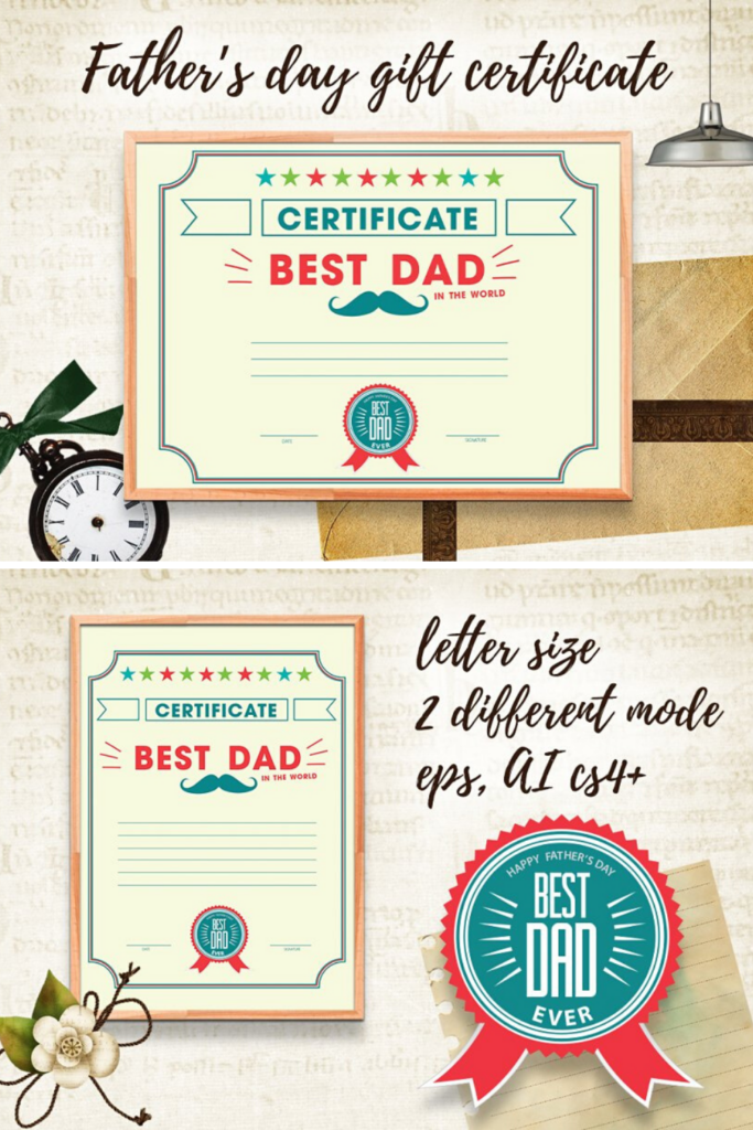 Father s Day Gift Certificate In 2020 Gift Certificate 