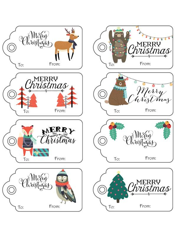 Festive Printable Christmas Gift Tags Christmas Gift 