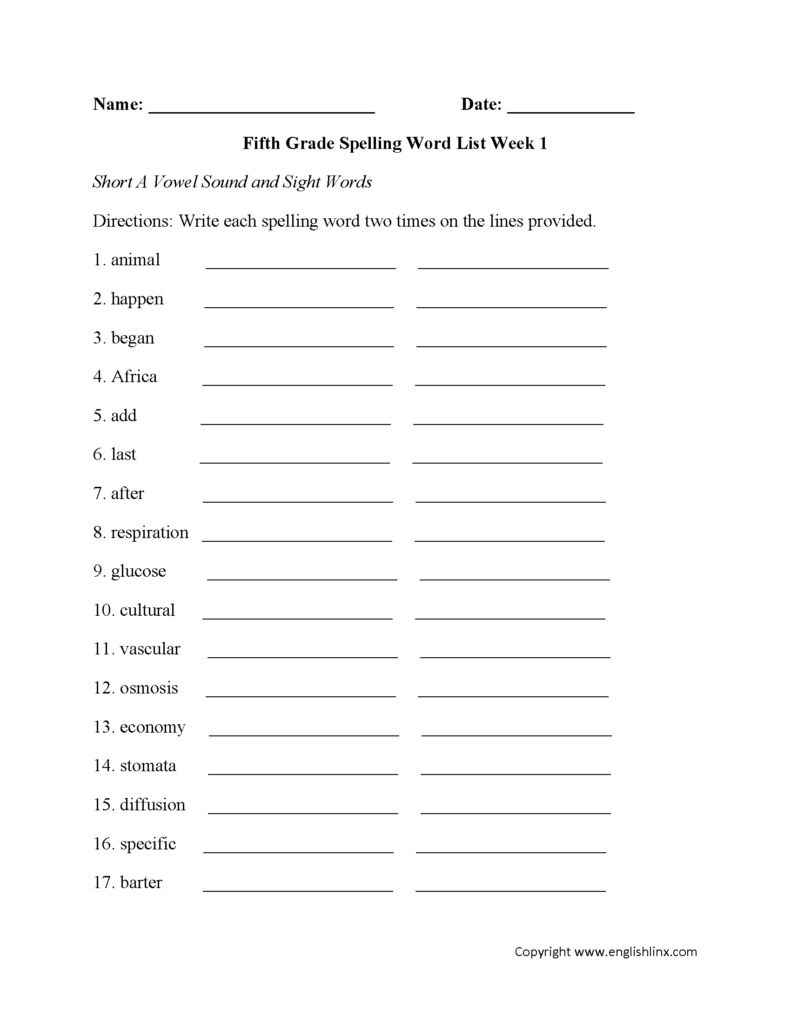 Fifth Grade 5th Grade Writing Worksheets Writing 