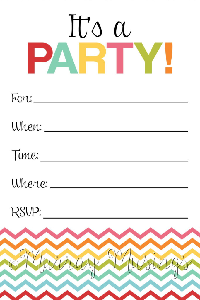 Fill In The Blank Birthday Party Invitation Printable 