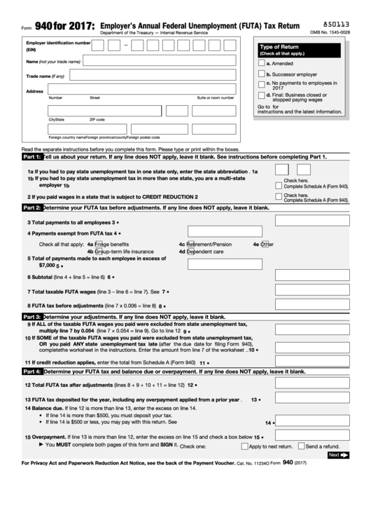 940 Printable Form