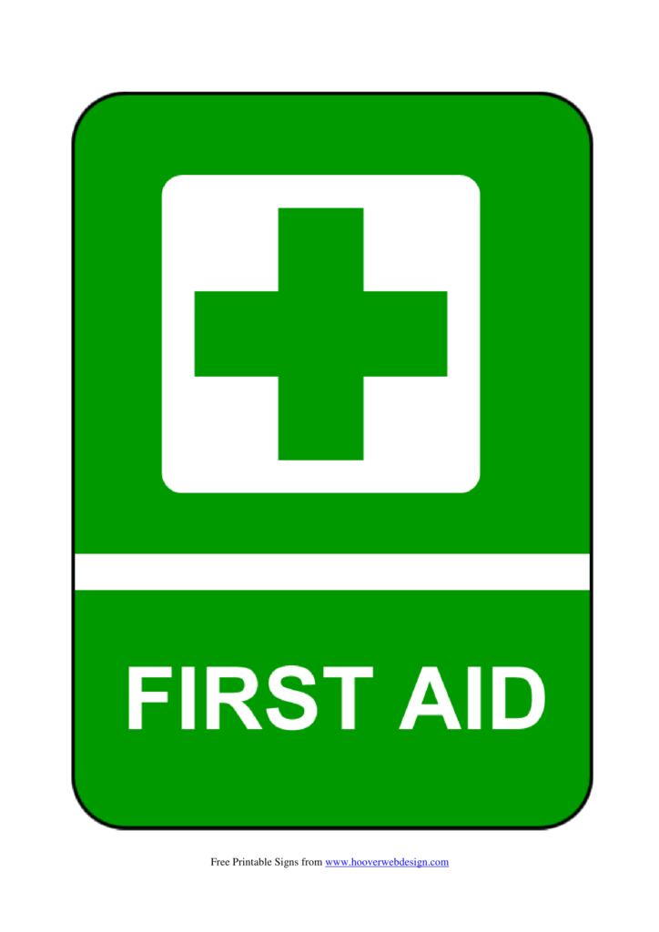 First Aid Signs Poster Template