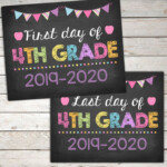 First Day And Last Day Of 4th Grade Sign 8x10 Pirntable