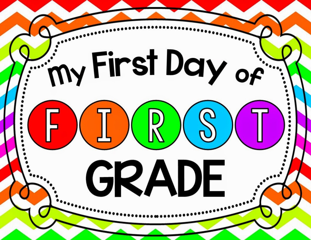  First Day Of First Grade Sign FREEBIE Mrs Gilchrist s 