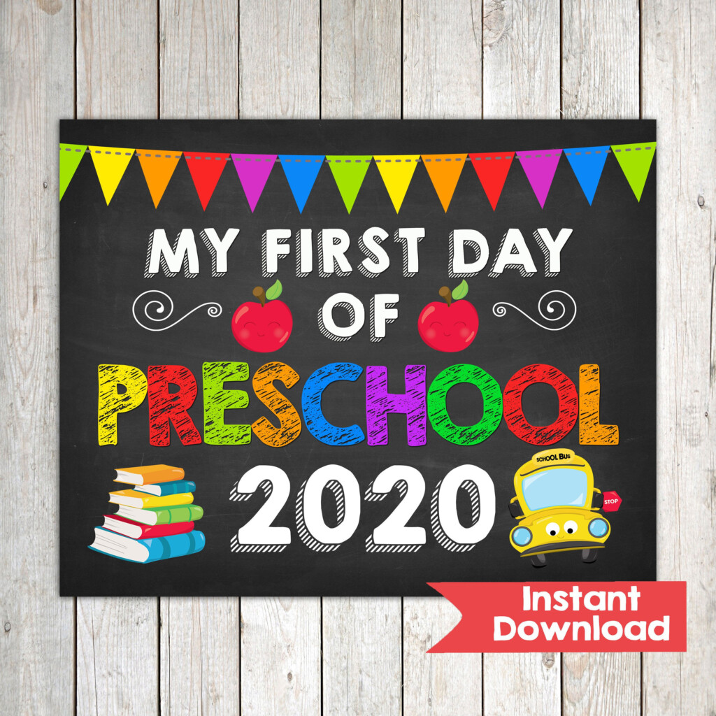 First Day Of Preschool Printable Sign Free NewFreePrintable first-day-of-preschool-printable-sign-free-newfreeprintable
