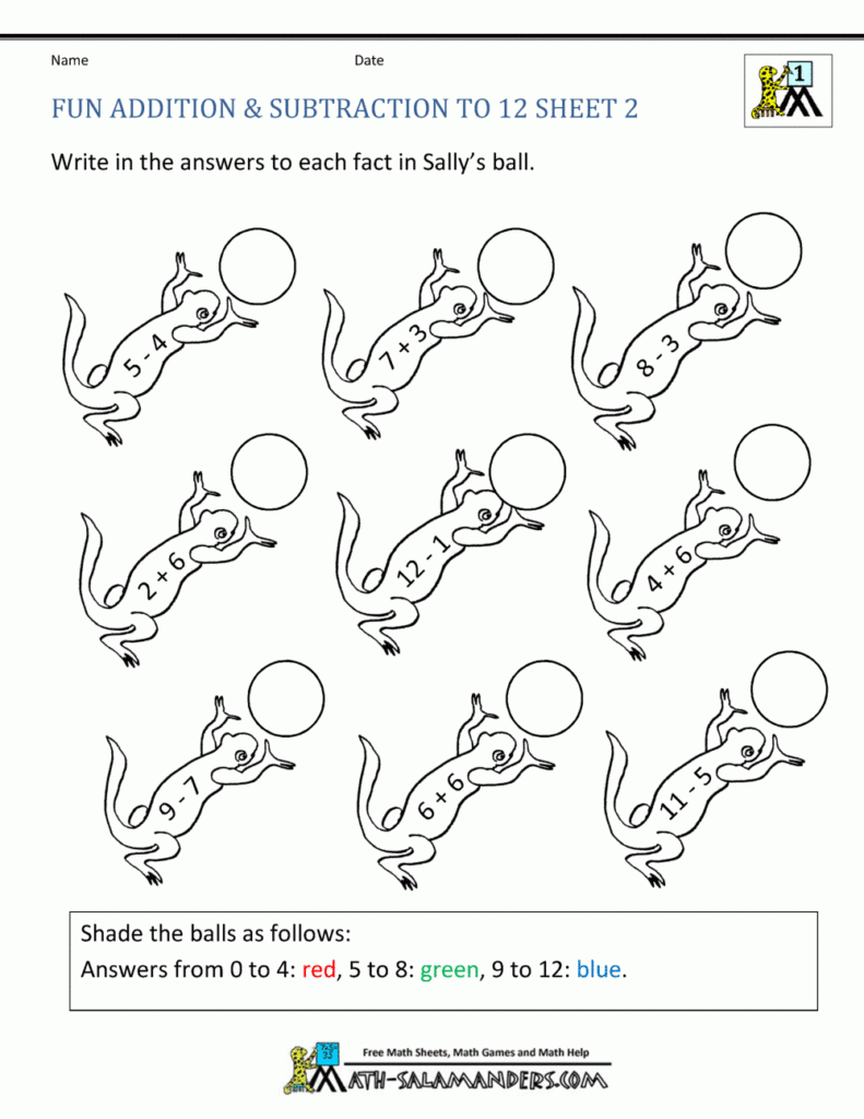 First Grade Math Activities