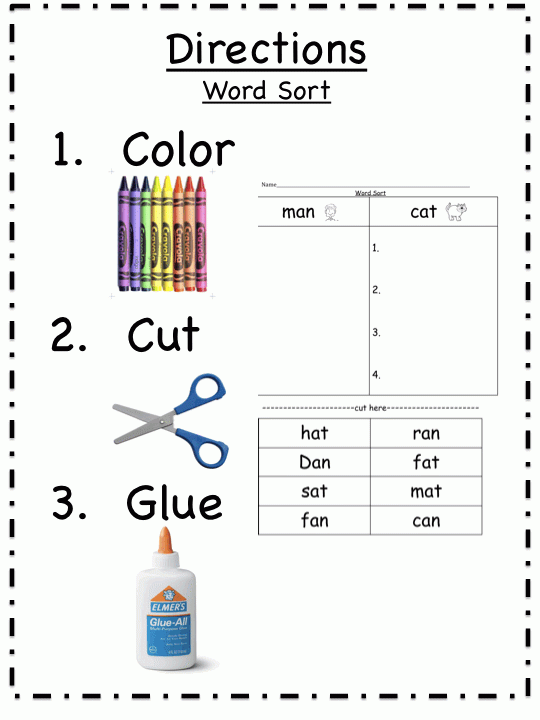 First Grade School Box Word Sort Printables For Treasures 