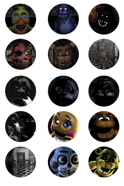 Five Nights At Freddy s Printable Stickers FNAF Free 