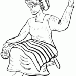 Flag Coloring Page Betsy Ross Sewing The Flag