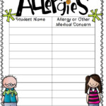 Food Allergy List Template For Daycare Google Search