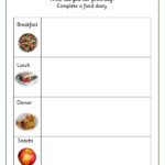 Food Diary Worksheet Healthy Eating Apple For The