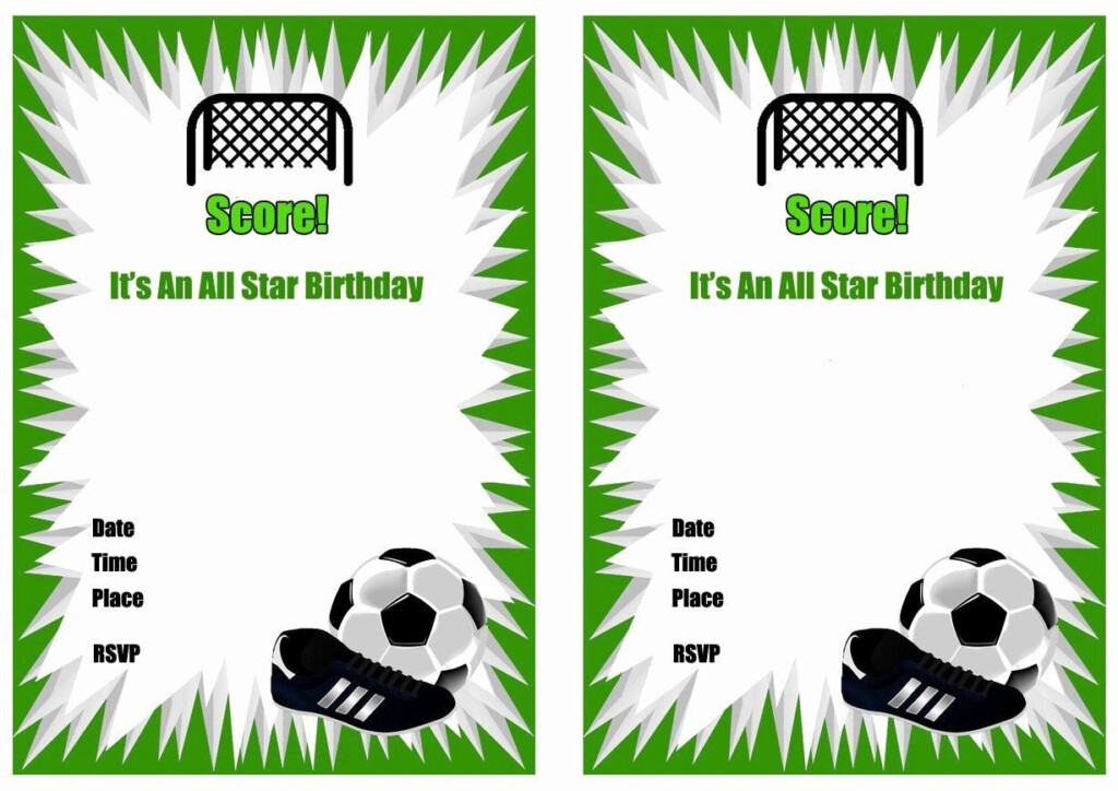 Football Party Invitation Template Awesome Free Soccer 