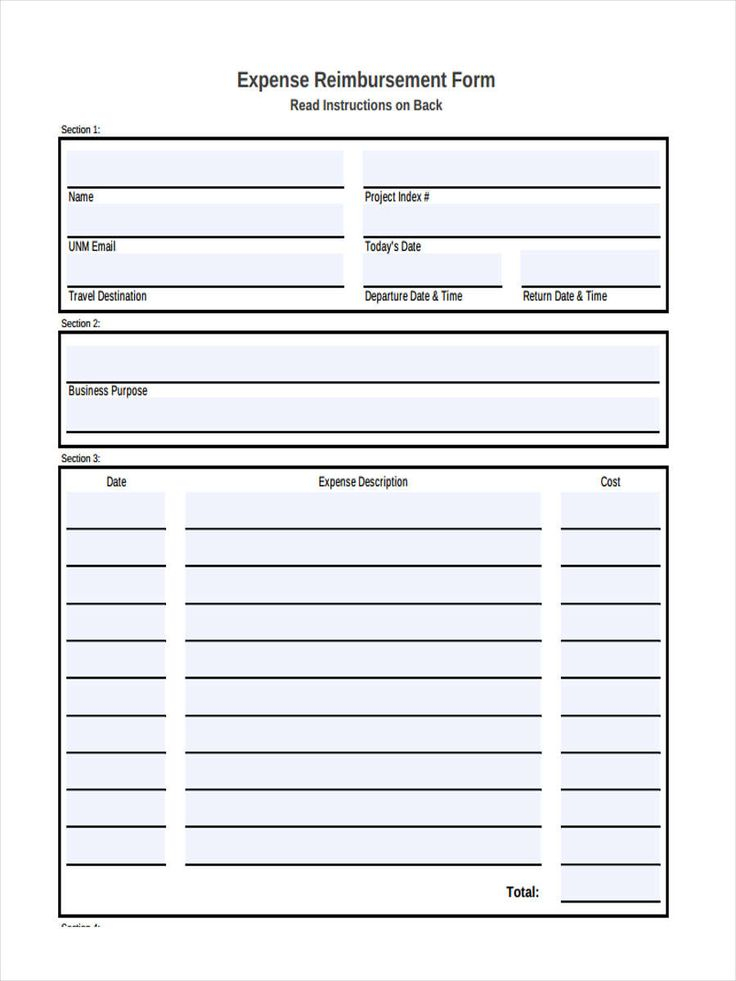 Free 20 Expense Reimbursement Forms In Pdf Ms Word 