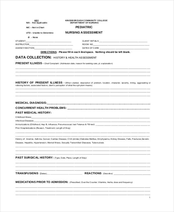 FREE 36 Health Assessment Forms In PDF MS Word