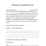 FREE 8 Generic Photo Release Forms In MS Word PDF