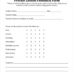 FREE 8 Sample Lesson Feedback Forms In PDF MS Word