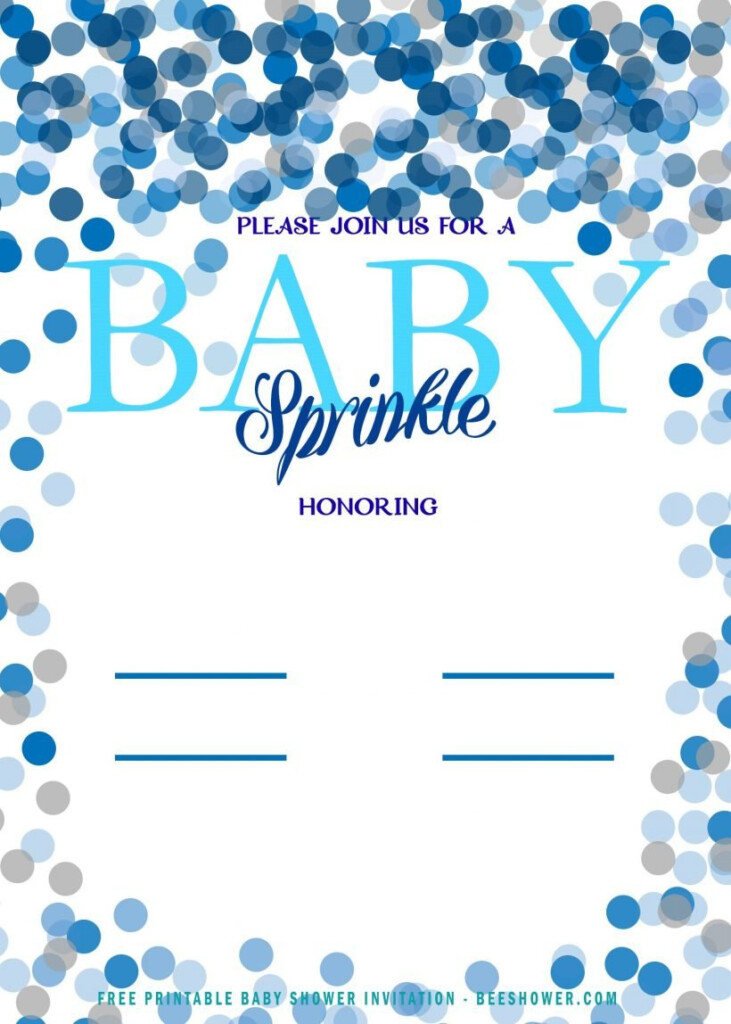 FREE Baby Boy Sprinkle Baby Shower Invitation Templates 
