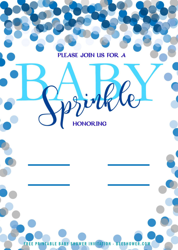FREE Baby Boy Sprinkle Baby Shower Invitation Templates 