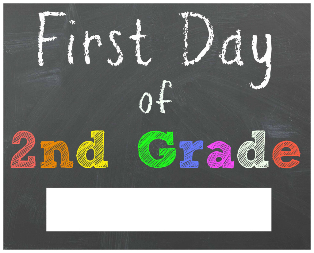 FREE Back To School Printable Chalkboard Signs For First 