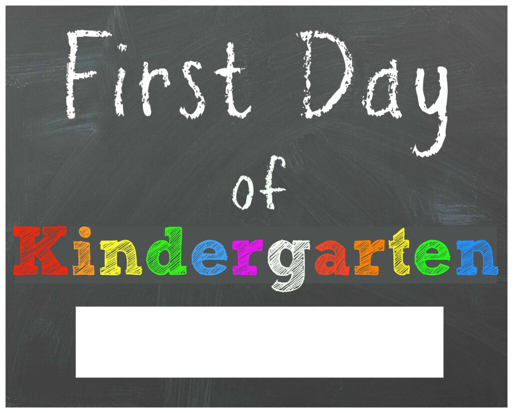 FREE Back To School Printable Chalkboard Signs For First 