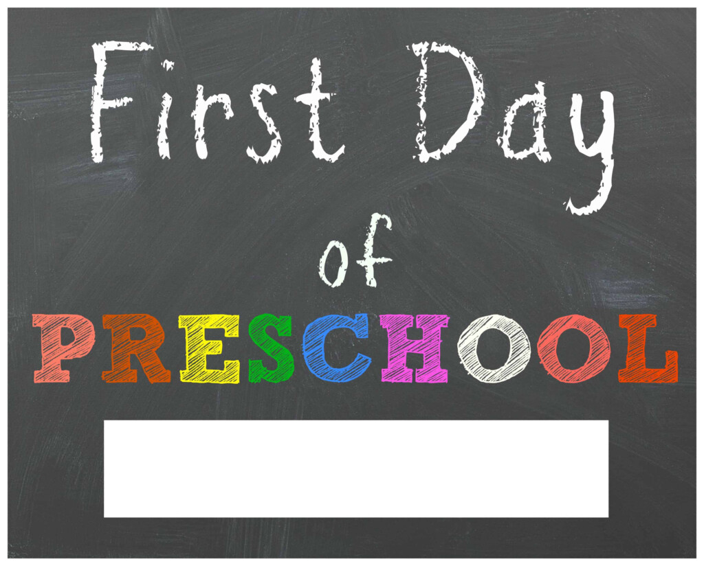 FREE Back To School Printable Chalkboard Signs For First 