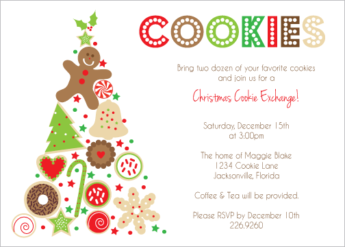 Free Cookie Exchange Printable Invitations Cookie 