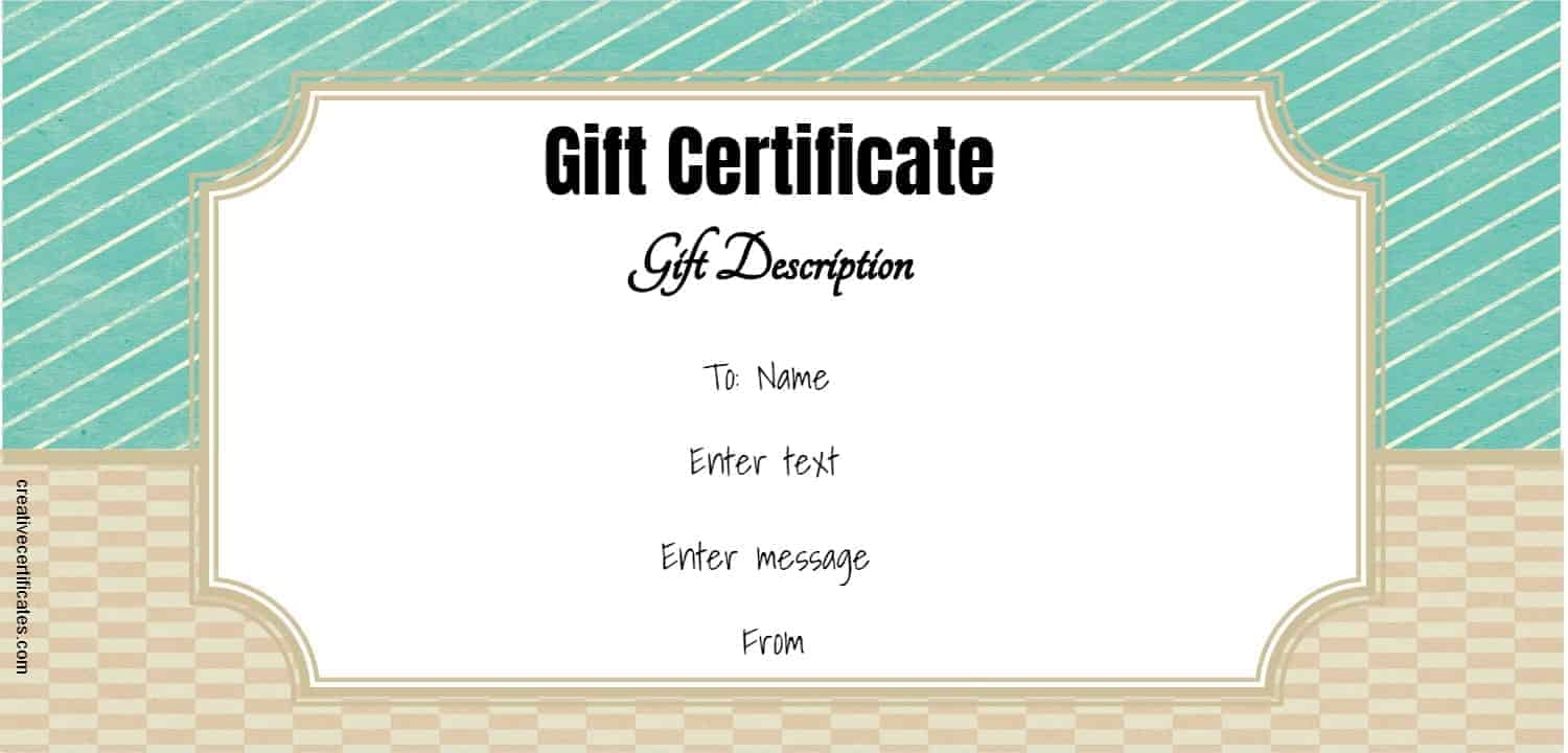 FREE Gift Certificate Template 50 Designs Customize