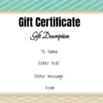FREE Gift Certificate Template 50 Designs Customize